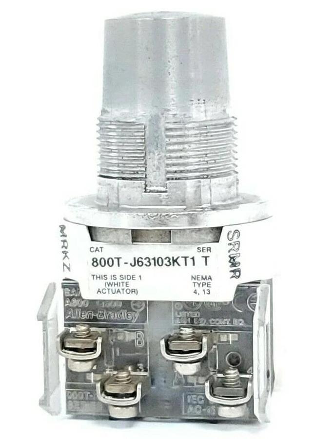 Used ALLEN BRADLEY 800T-J63103KT1 SELECTOR SWITCH 800TJ63103KT1 SER. T