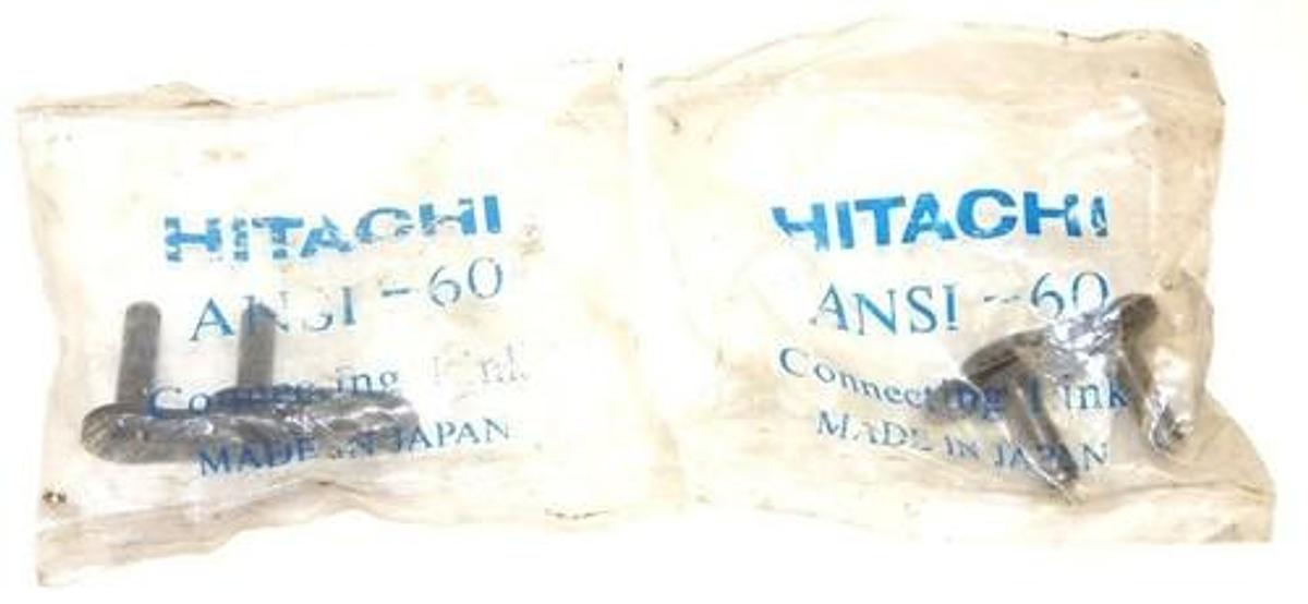 LOT OF 2 NEW HITACHI ANSI-60 CONNECTING LINKS, NICKEL PLATED, ANSI60