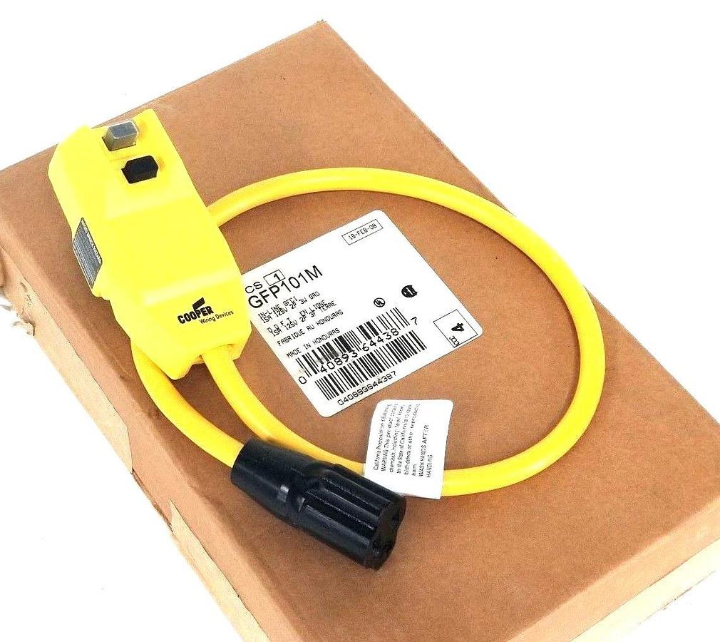 Used NIB COOPER GFP101M GROUND FAULT CIRCUIT INTERRUPTER B446081