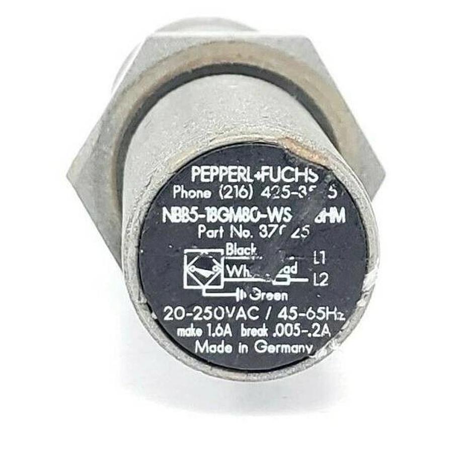 Used PEPPERL+FUCHS NBB5-18GM80-WS-C-BHM PROXIMITY SWITCH 37025 NBB518GM80WSCBHM