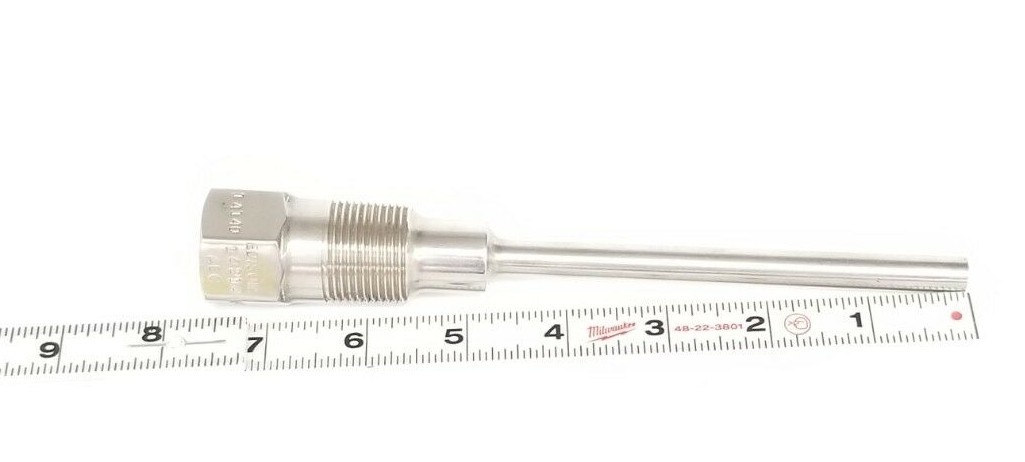Used NEW EDISON 304 SS 14140 14214 05204 THREADED THERMOWELL 1-1/4'' IN. THREAD 20MM