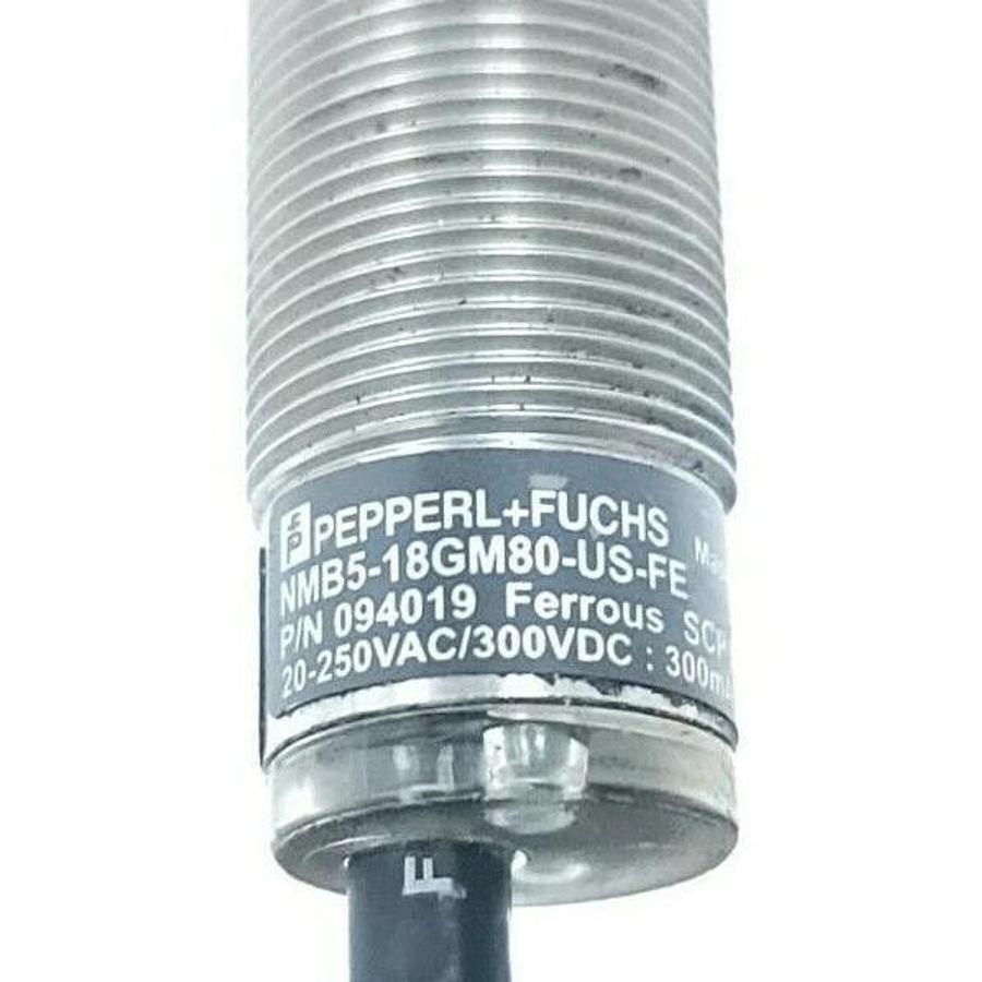 Used PEPPERL+FUCHS NMB5-18GM80-US-FE INDUCTIVE SENSOR P/N: 094019