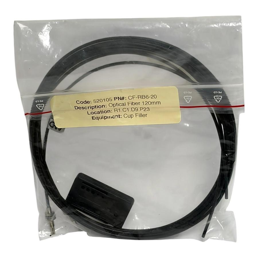 Used Automation Direct CF-RB6-20 Optical Fiber M4 Threaded Head 2m  - NSNP