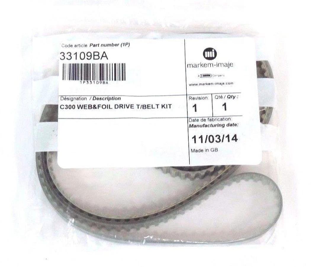 Used NIB SEALED MARKEM 33109BA C300 WEB & FOIL DRIVE BELT KIT