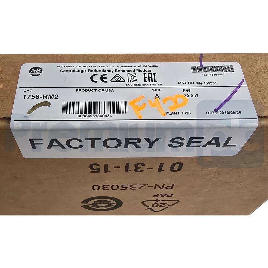 ALLEN BRADLEY 1756-RM2 /A FW 20.017 ControlLogix REDUNDANCY MODULE (read) 884951800434