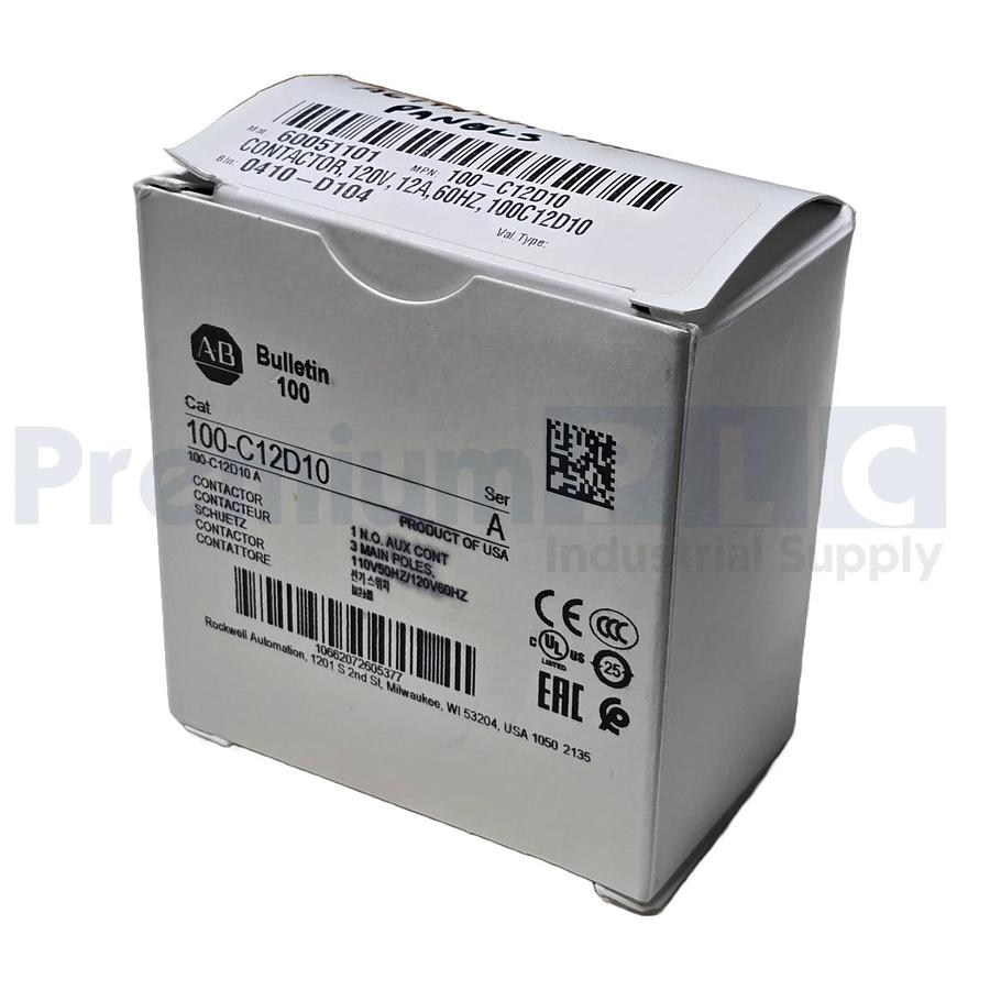 ALLEN BRADLEY 100-C12D10 /A IEC CONTACTOR 12A 110V50HZ/120V60HZ COIL NSMP 662072605370