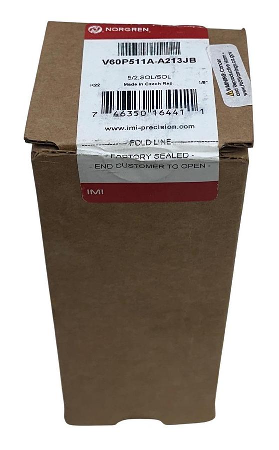 NORGREN IMI V60P511A-A213JB / V60P511AA213JB SOLENOID VALVE 5/2-WAY 24VDC NSMP