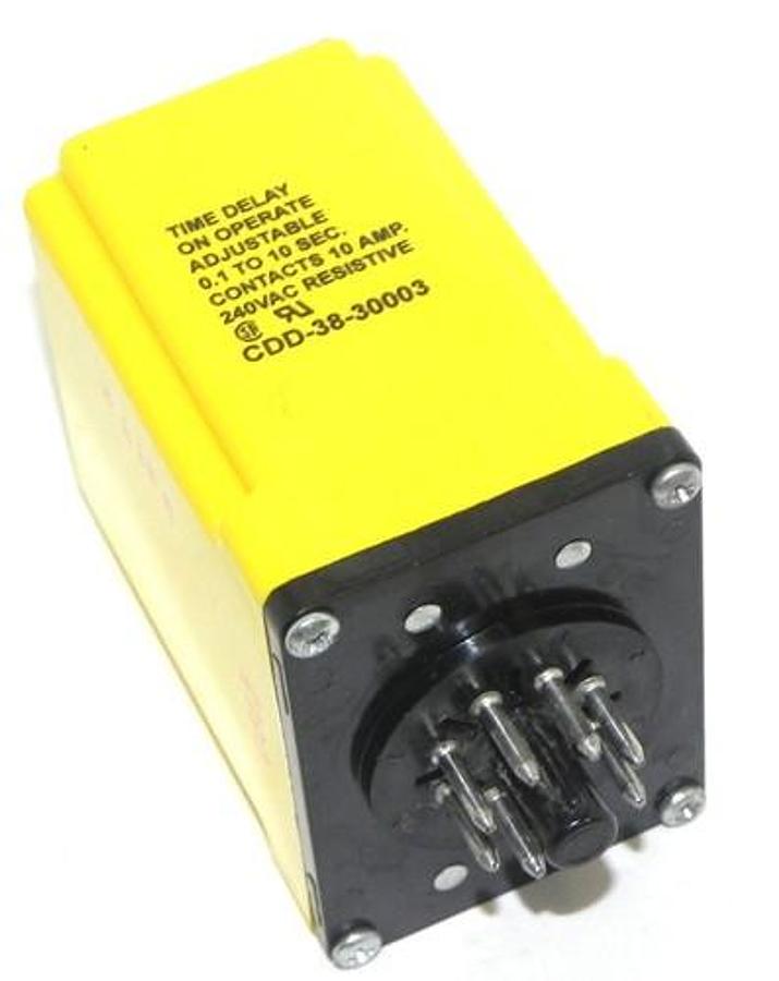 Used POTTER & BRUMFIELD CDD-38-30003 RELAY TIME DELAY RELAY 0.1 TO 10 SEC. 240VAC