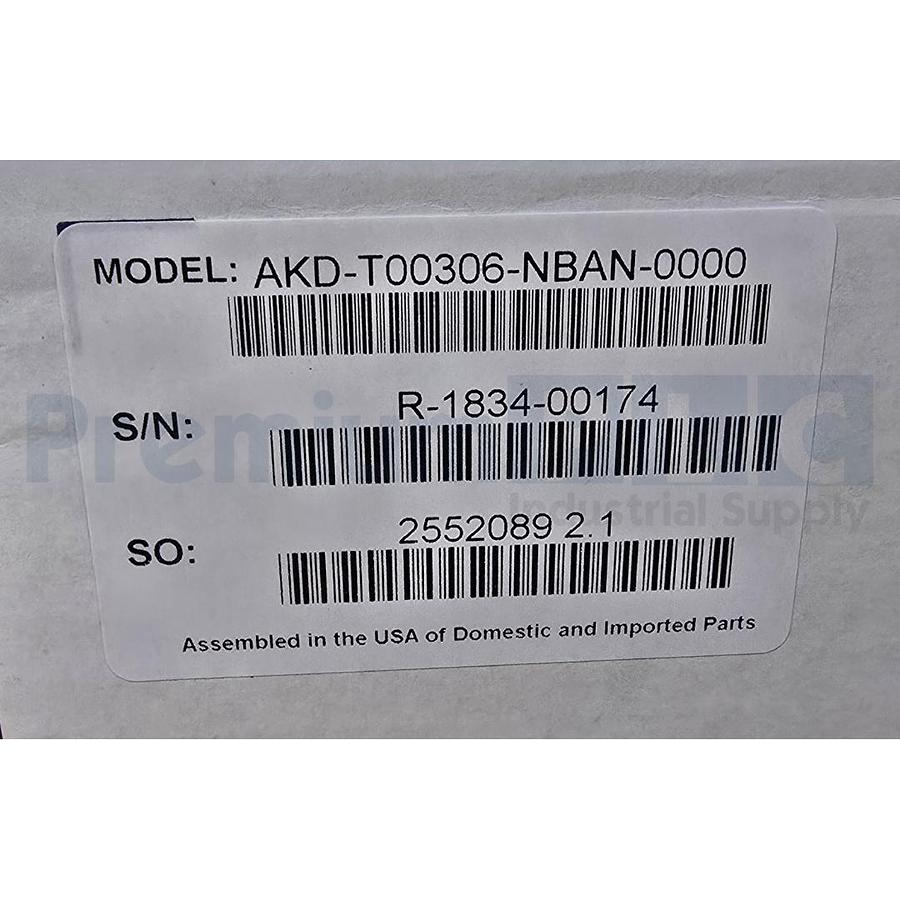 Used NEW KOLLMORGEN AKD-T00306-NBAN-0000 AKD ENET AC SERVO DRIVE 1.1kW/1100W NSMP
