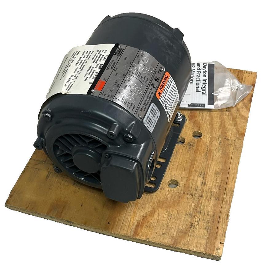 Used Dayton 2NKY6A General Purpose Motor 3 HP 3490 RPM 3-Phase 230/460V NEMA Premium
