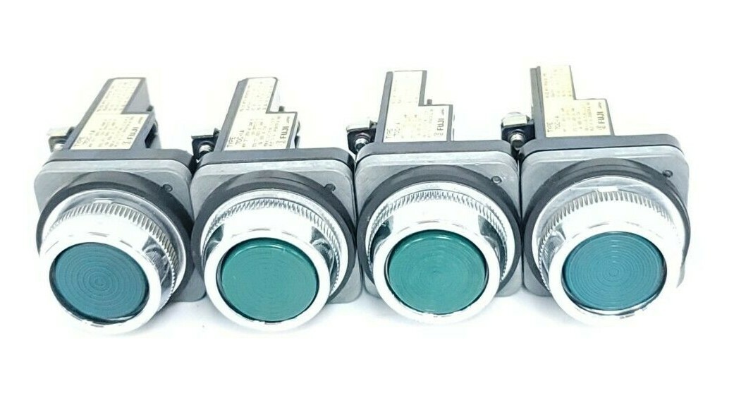 Used LOT OF 4 FUJI ELECTRIC 70C-IA CONTACT BLOCK 70CIA, GREEN PUSHBUTTON