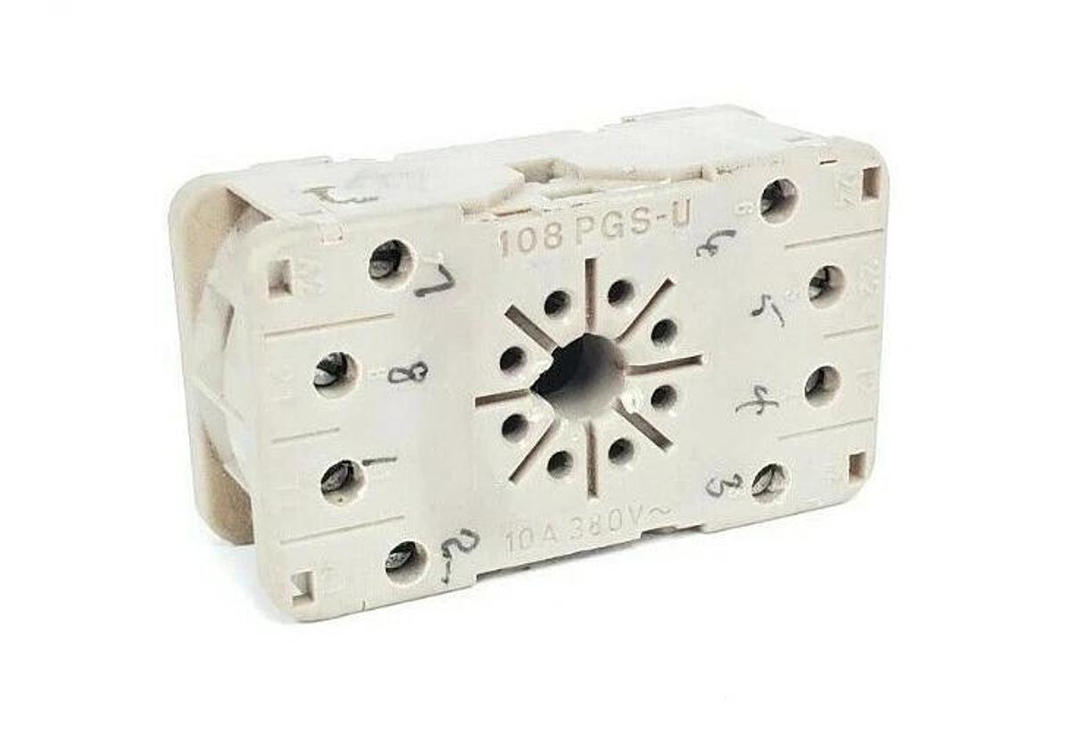 Used ALLEN BRADLEY 108PGS-U RELAY SOCKET 108PGSU, 10A 380V