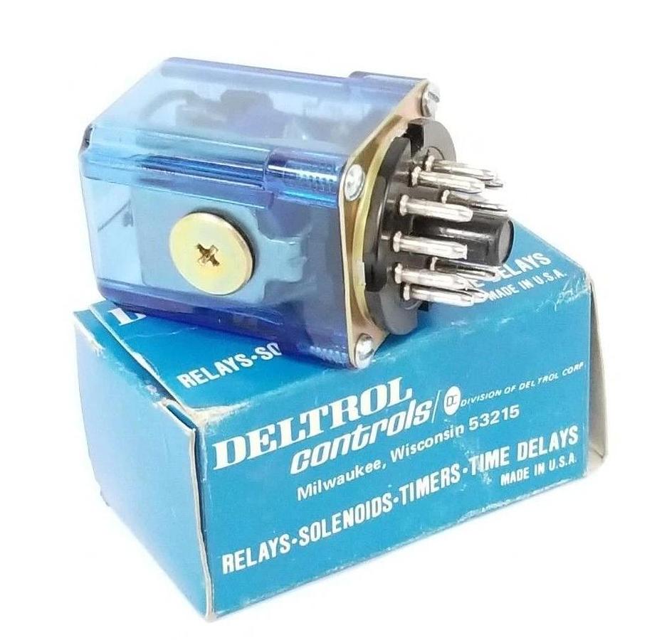 NIB DELTROL CONTROLS 60162-82 RELAY 6016282, 3PDT, 5A, COIL 5K OHMS