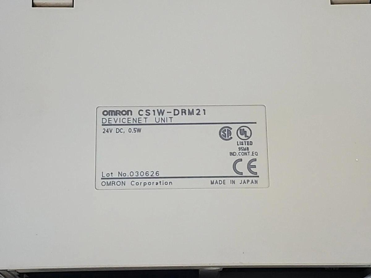 Used LOT OF 2 OMRON CS1W-DRM21 DEVICENET UNITS 24V DC, 0.5W, CS1WDRM21