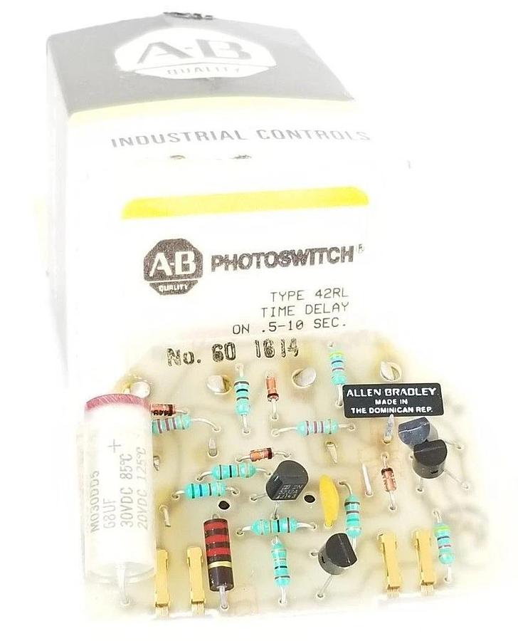 Used NIB ALLEN BRADLEY 60-1614 TIMING MODULE, SER B, TYPE 42RL, 0.5-10 SEC, 601614