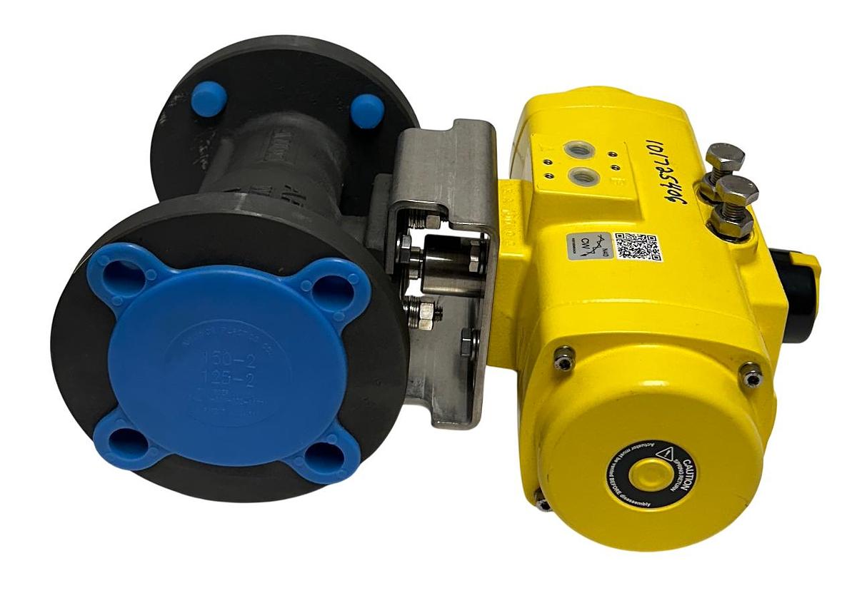 Used APOLLO A0100U / 88A148AR SPRING-RETURN ACTUATOR AND BALL VALVE 2'' 316SS NSNP
