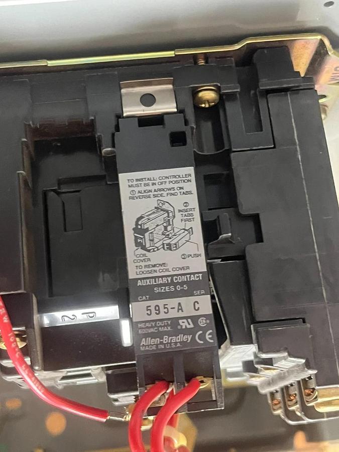 Used Allen-Bradley 2113B-BDBD-21-38CA MCC Bucket 3.0HP NEMA Size 1 Starter HMCP015E0C