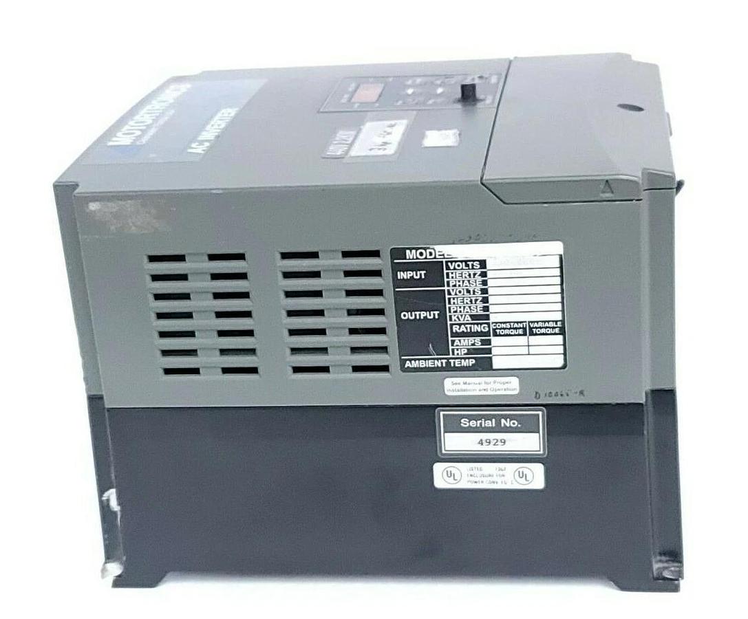 Used MOTORTRONICS CSD-403-N AC INVERTER DRIVE CSD SERIES 3HP 460VAC CSD-403N, CSD403N
