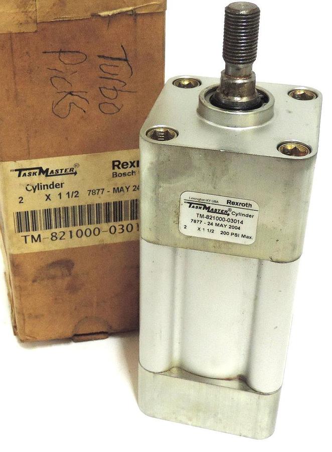 Used NEW REXROTH-BOSCH TM-821000-03014 CYLINDER SQUARE 2IN BORE 1-1/2IN STROKE 200PSI
