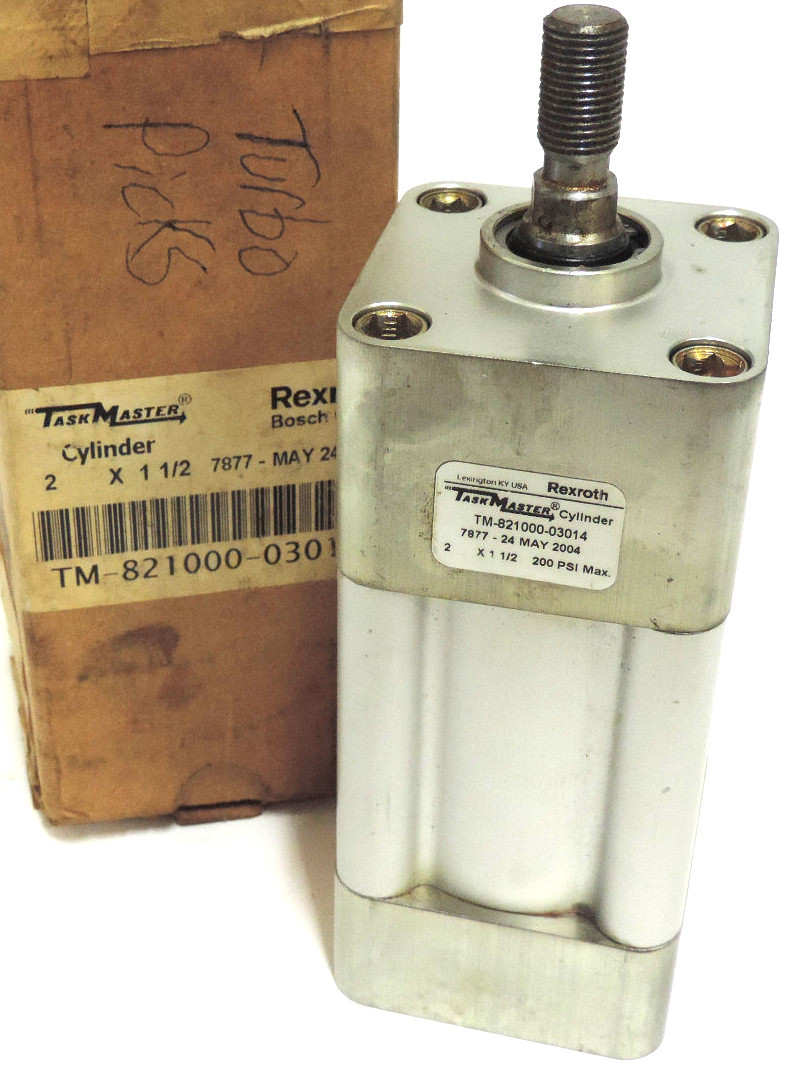 Used NEW REXROTH-BOSCH TM-821000-03014 CYLINDER SQUARE 2IN BORE 1-1/2IN STROKE 200PSI