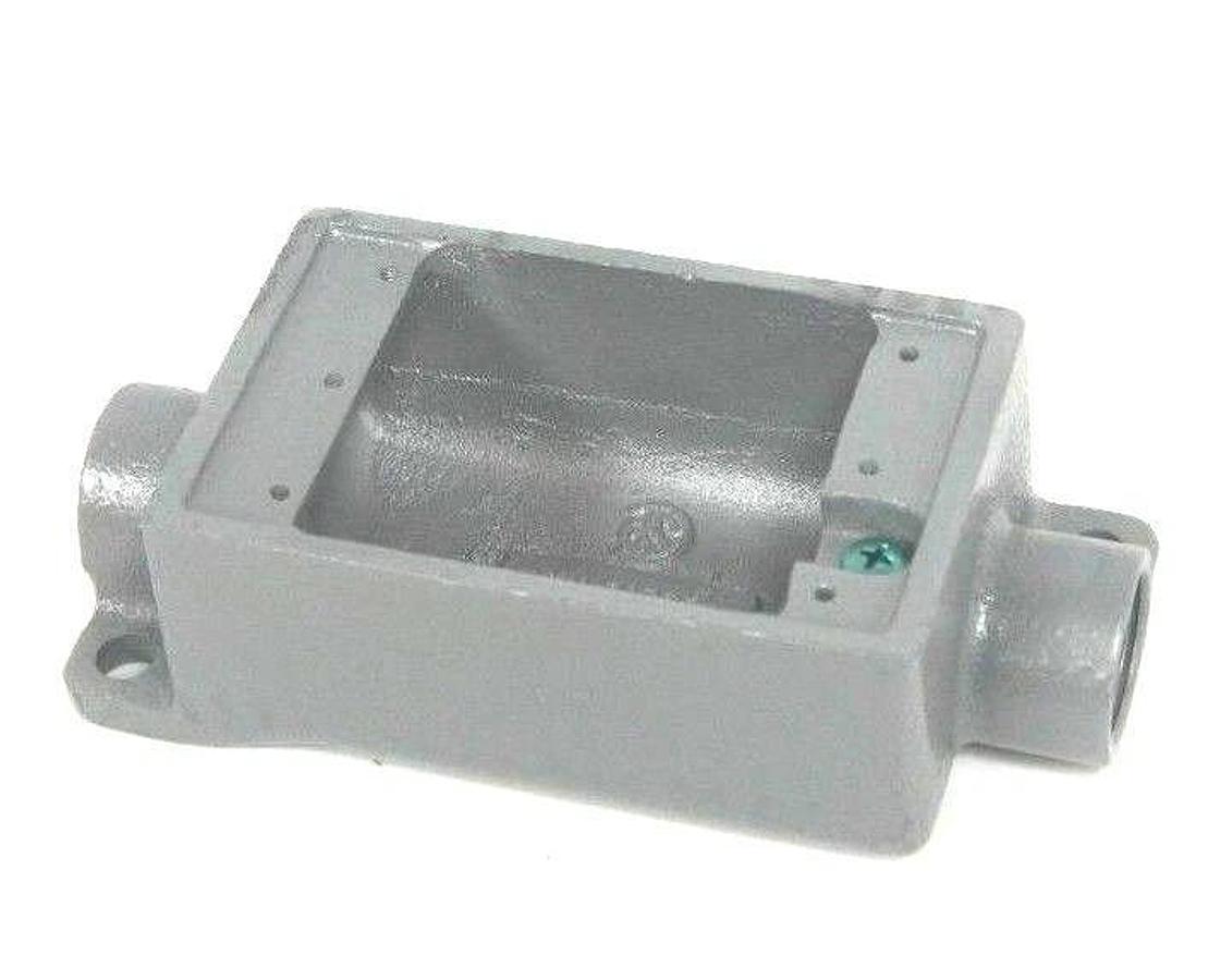 Used NIB HUBBELL KILLARK FSC-2M FEED THRU SHALLOW FS BOX, SIZE 3/4"