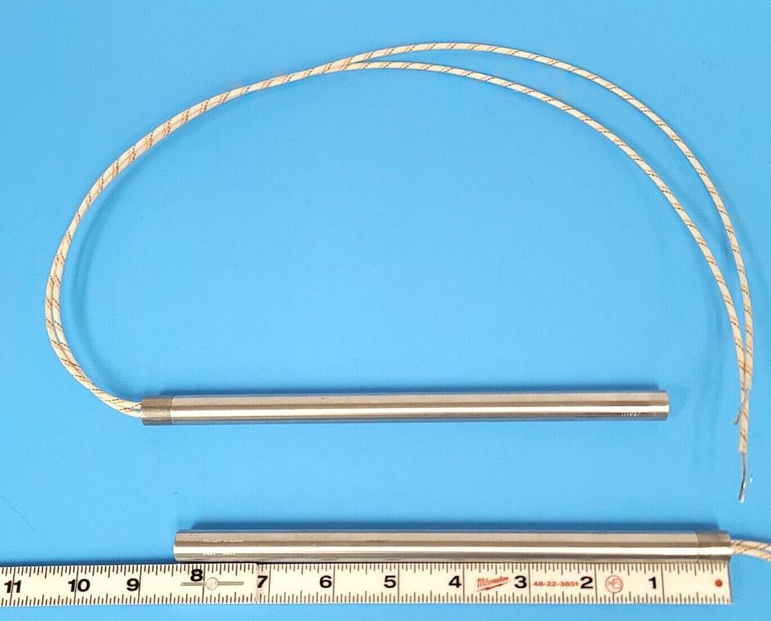 Used LOT OF 2 NEW WATLOW JBA111 FIREROD CARTRIDGE HEATER 1/2 IN. DIAMETER 240 VOLTS