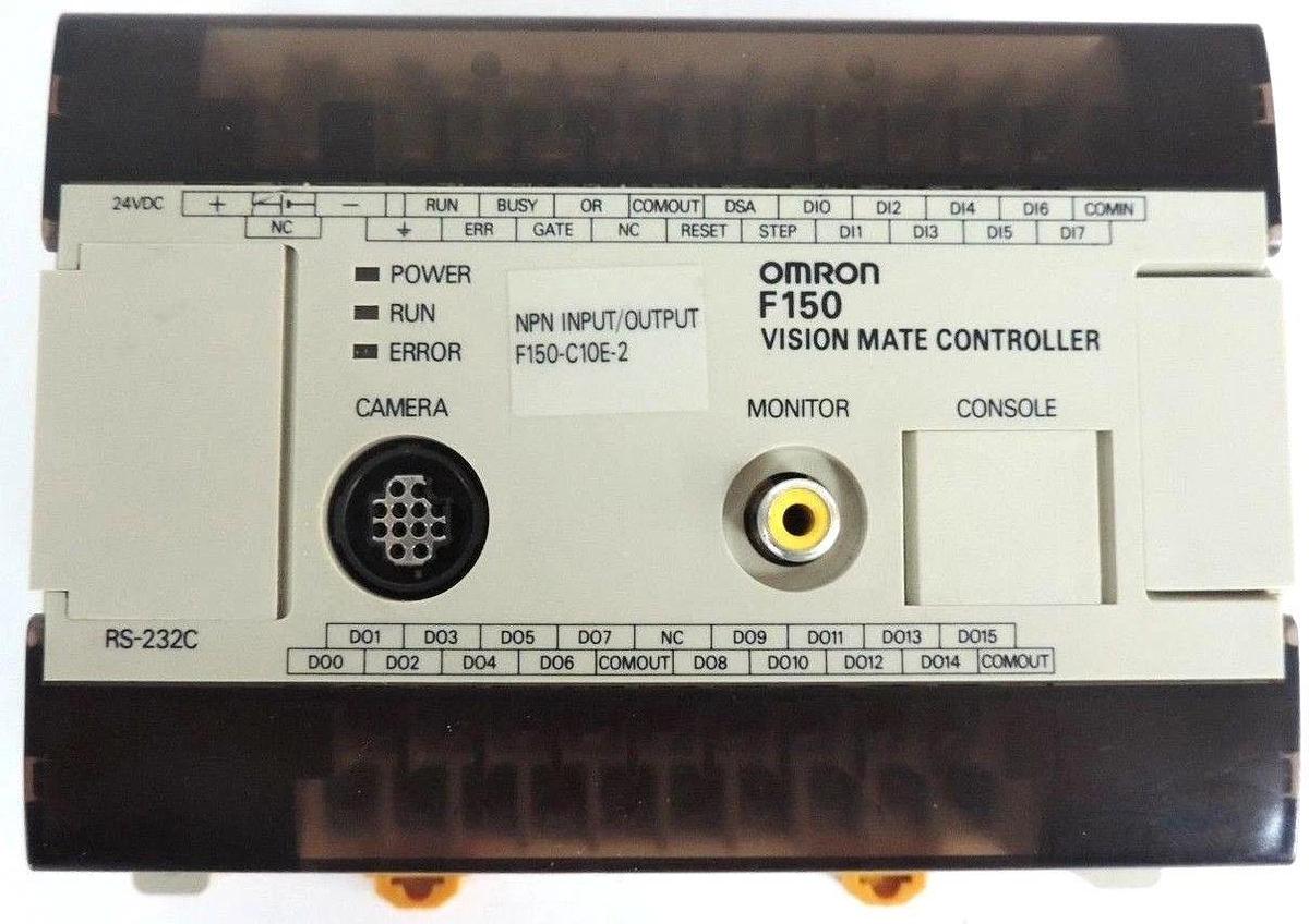 Used OMRON F150-C10E-2 VISION MATE CONTROLLER W/ F150-A20 2 CAMERA UNIT & KEYPAD