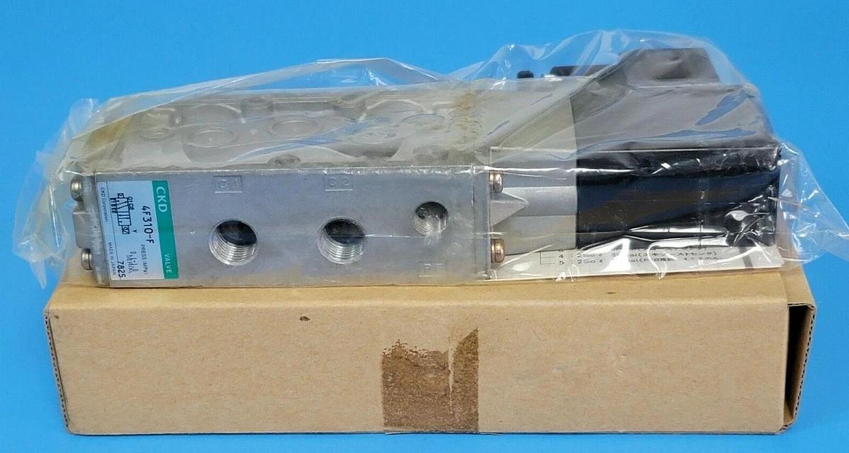 Used NIB CKD 4F310-08-F SOLENOID VALVE AC200V 4F31008F, 4F310-F, 0.1-1.0 MPa