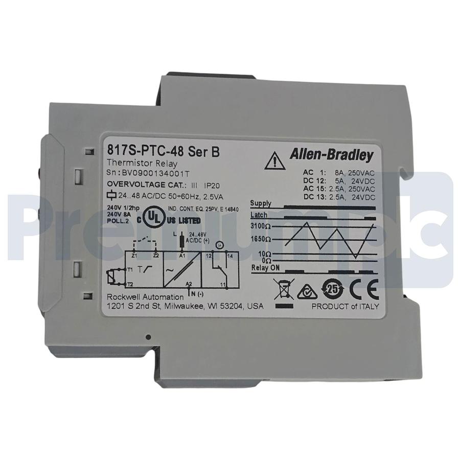 Used Surplus Allen Bradley 817S-PTC-48 /B MachineAlert Thermistor Relay 24/48V AC/DC