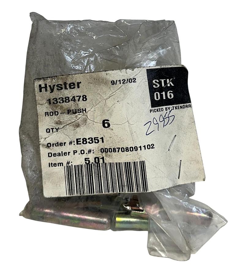 Used 6 HYSTER 1338478 / HY1338478 OEM PUSH RODS FOR FORKLIFT NSNP