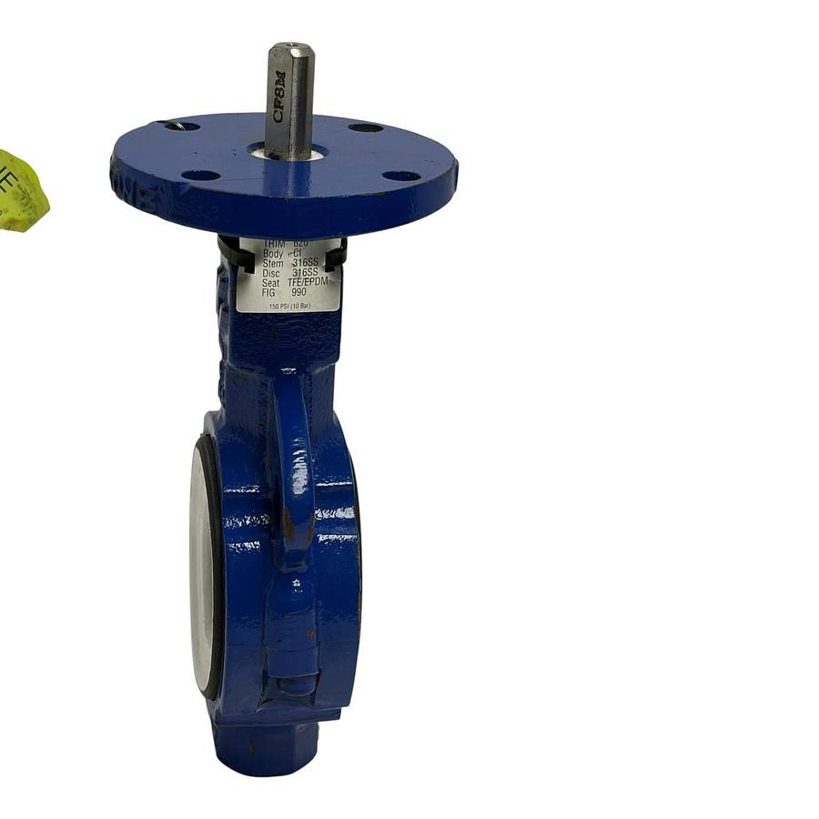 Used Keystone Tyco 990 Butterfly Valve 2" Wafer 150 PSI 316SS Disc TFE EPDM New