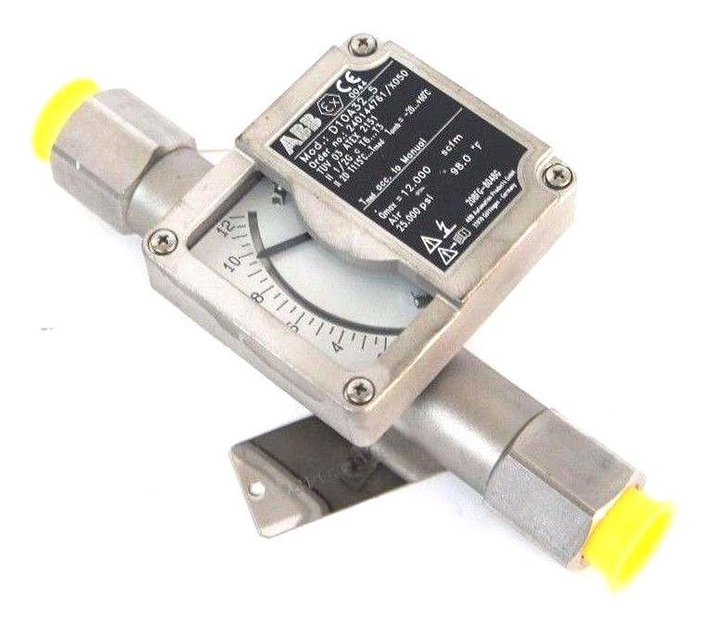 Used NEW ABB D10A32-5 FLOWMETER 1/2" NPT ORDER NO. 240144761/X050 D10A325