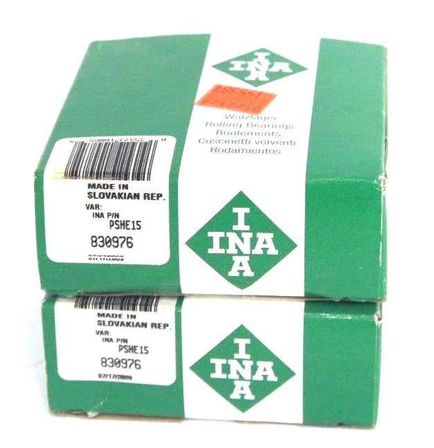 Used LOT OF 2 NIB INA PSHE15 MOUNTED BEARINGS 830976