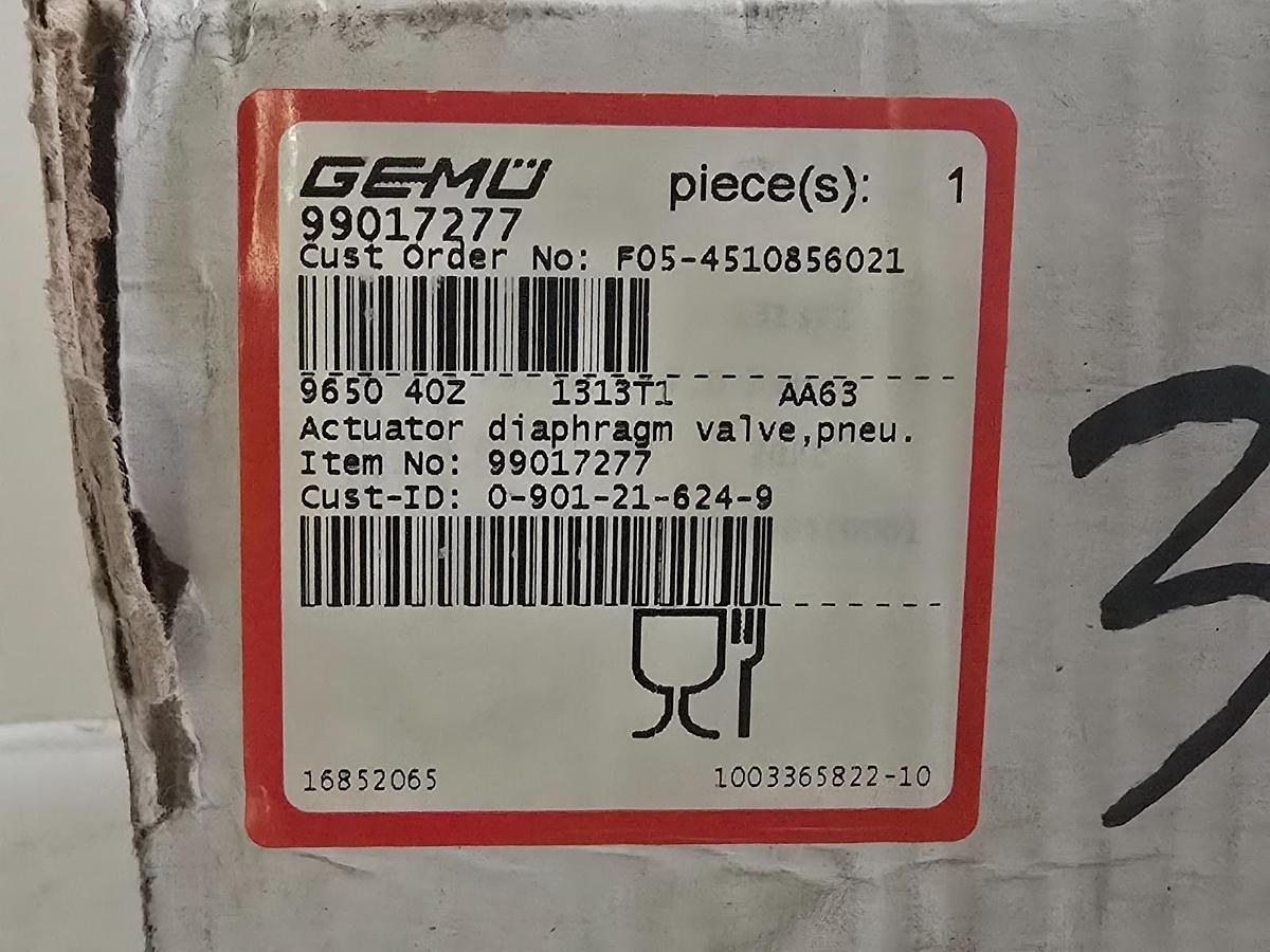 Used GEMU 9650 40Z 1313T1 AA63 | 99017277 Diaphragm Valve Actuator Krones 0901216249