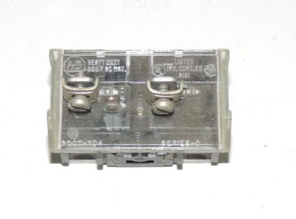 Used LOT OF 5 ASSORTED ALLEN BRADLEY CONTACT BLOCKS 800T-XD1, 880T-XD2, 800T-XD4