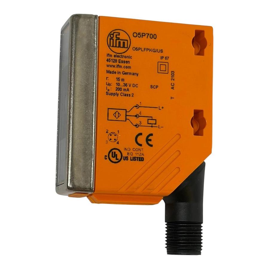 ifm electronic O5P700 Retro-Reflective Laser Sensor O5PLFPKG/US New Surplus