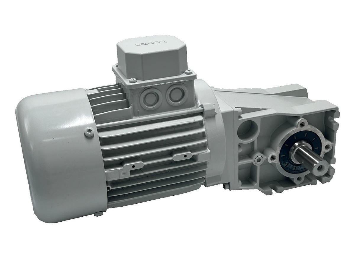 Used LENZE GKR03-2M VBR 071C32 Geared Motor 1.5 HP 1.1 kW 230/460V 3-Ph Helical-Worm
