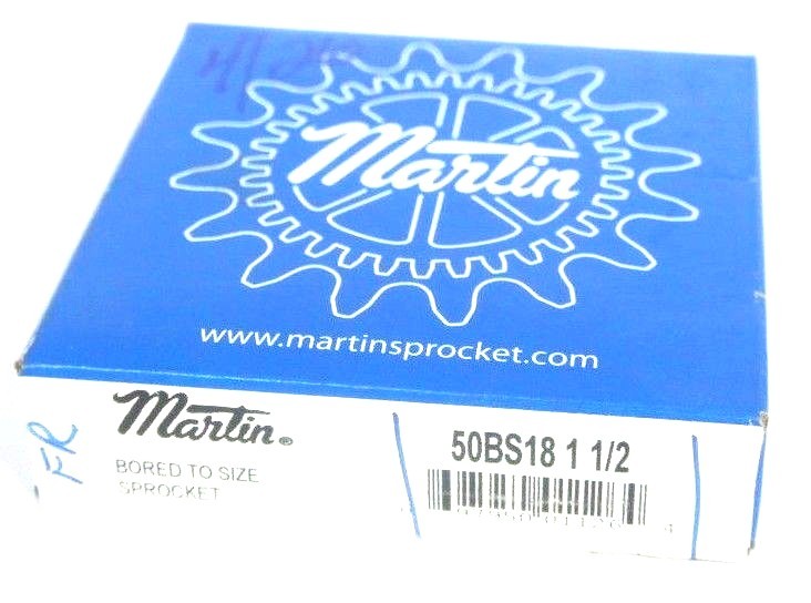 FACTOR SEALED MARTIN 50BS18-1-1/2 SPROCKET 1 1/2" BORE 18 TEETH 50BS18112