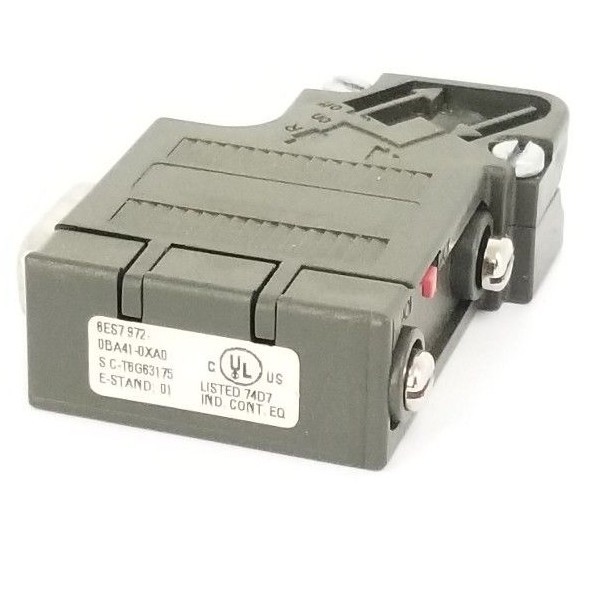 Used SIEMENS 6ES7-972-0BA41-0XA0 CONNECTOR 35 DEG. 6ES79720BA410XA0
