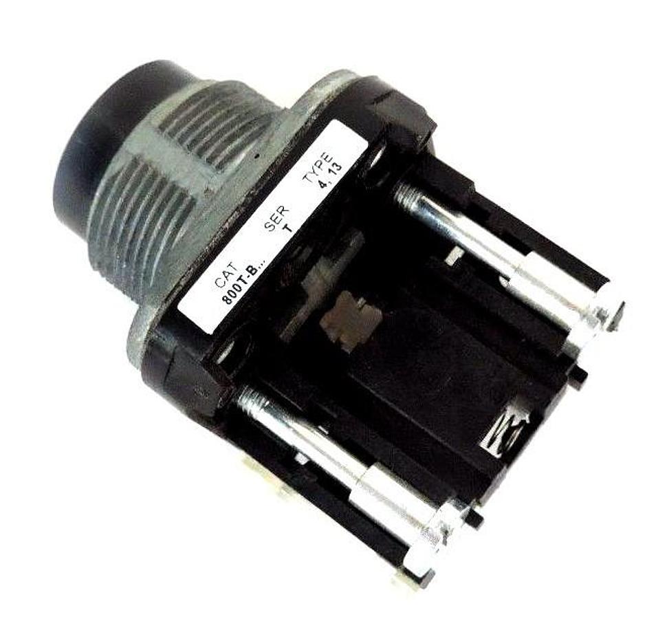 Used ALLEN BRADLEY 800T-B SER. T BLACK EXTENDED HEAD PUSH BUTTON 800TB