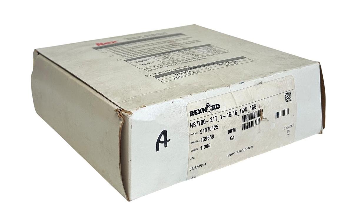 Used REXNORD NS7700-21T_1-15/16_1KW_1SS / 91070125 SPROCKET 1-15/16'' BORE NSMP