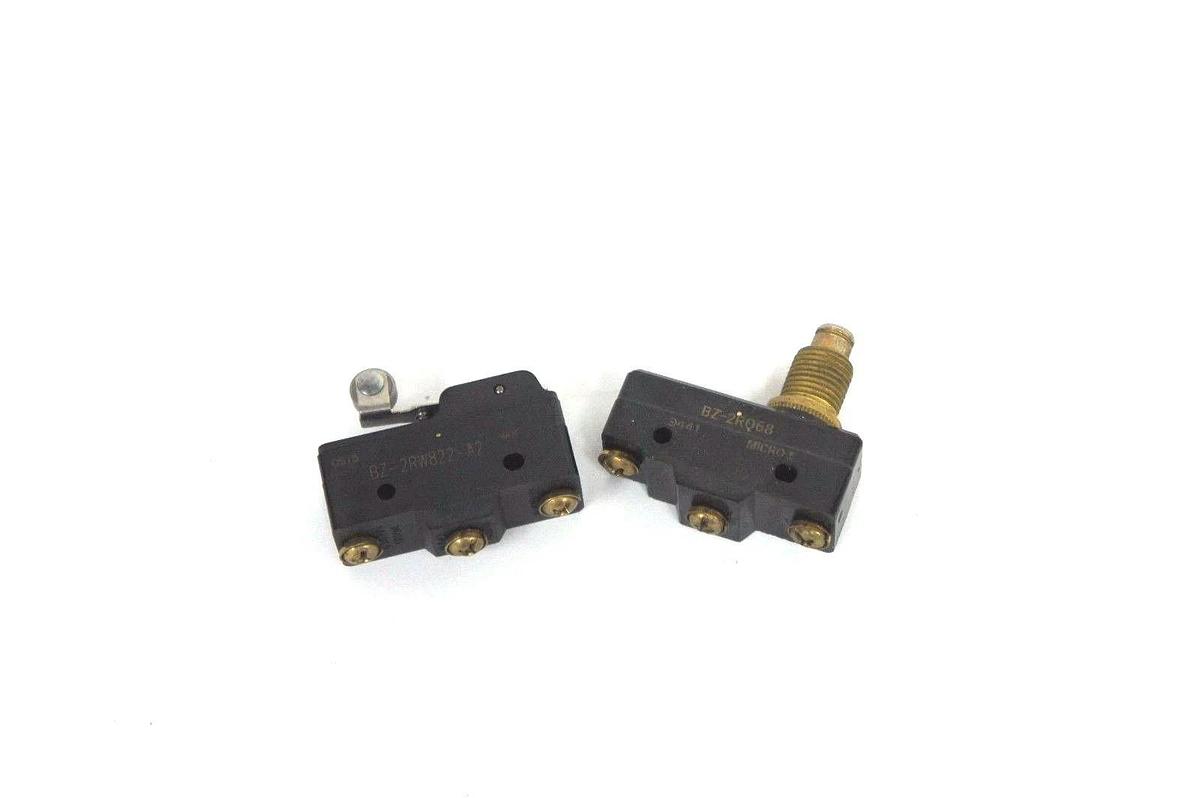 Used LOT OF 2 HONEYWELL MICRO SWITCH BZ-2RW822-A2 & BZ-2RQ68 LIMIT SWITCHES