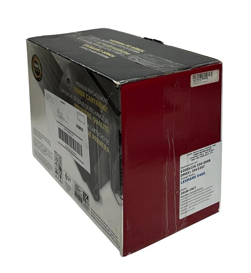Used HER-TECH 200672P / E260X22G 330-8988 DM631 39V3207 LEXMARK E460 DRUM UNIT NSMP