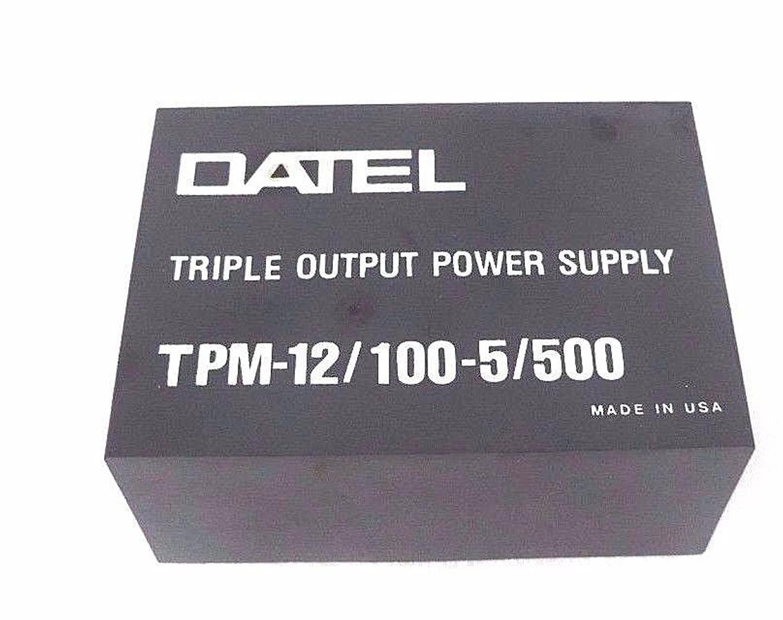 Used NEW DATEL TPM-12/100-5/500 TRIPLE OUTPUT POWER SUPPLY TPM121005500