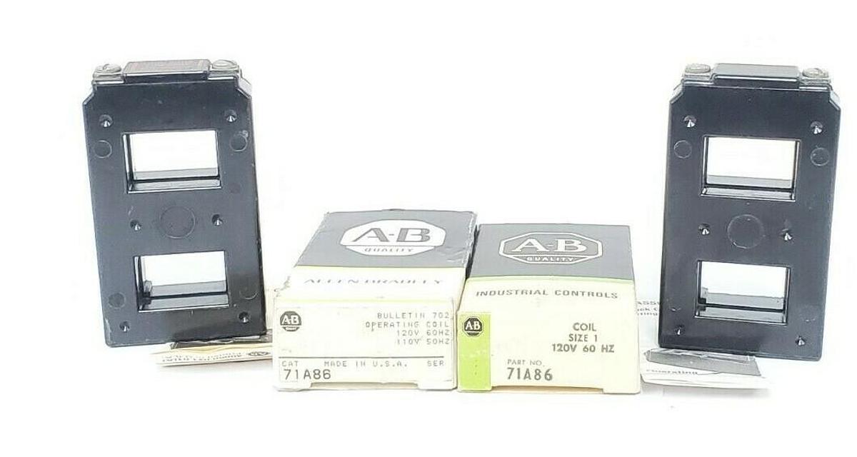 Used LOT OF 2 NIB ALLEN BRADLEY 71A86 COILS SIZE 1, 120V 60HZ