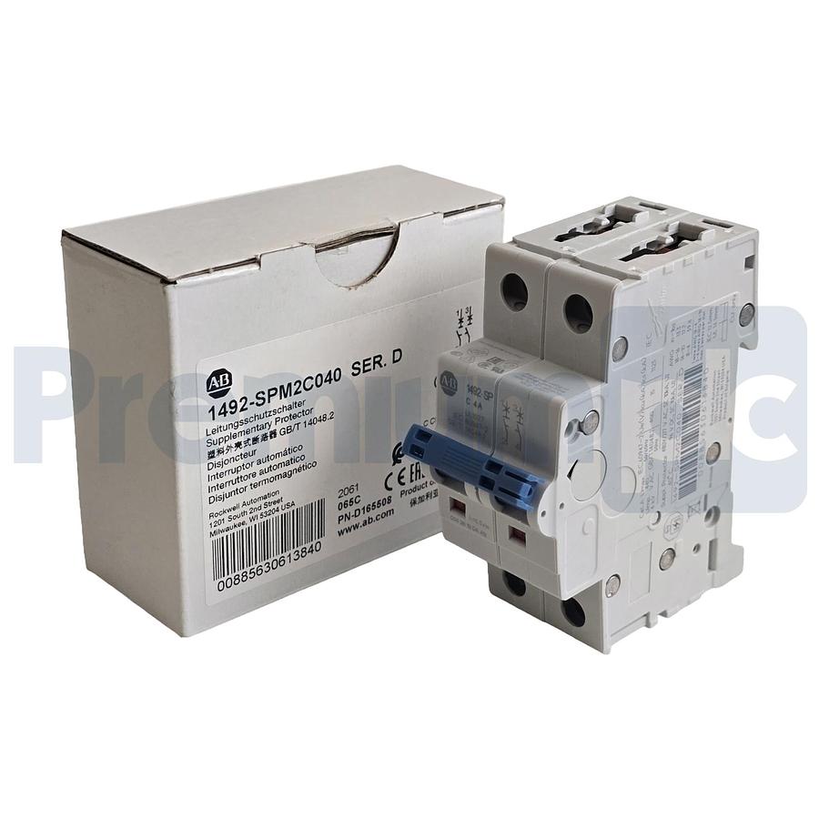 Used Allen-Bradley 1492-SPM2C040 /D Supplementary Protector 4A 2P Circuit Breaker NEW