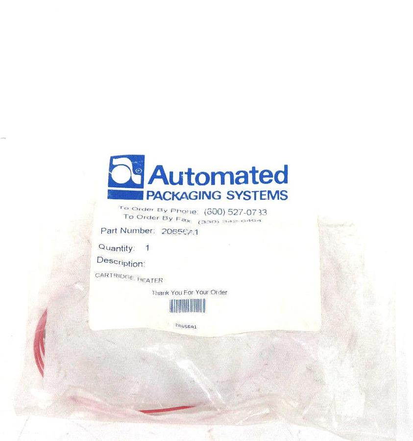 Used NEW AUTOMATED PACKAGING SYSTEMS 20656A1 CARTRIDGE HEATER