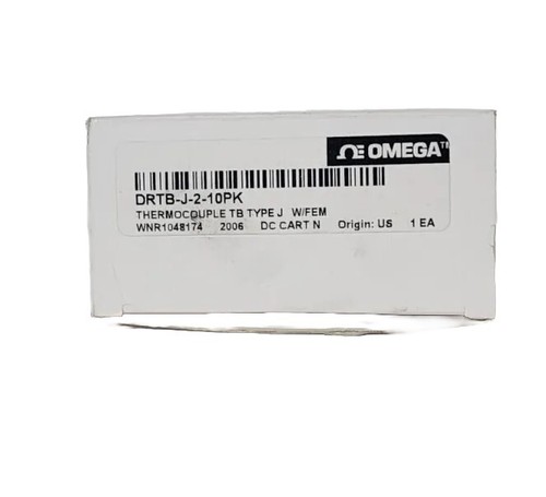 Used LOT OF 3 NIB OMEGA DRTB-J-2-10PK THERMOCOUPLES TB TYPE J W/FEM
