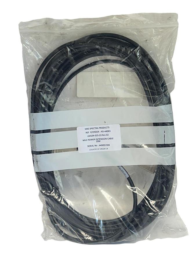 Used MKS SPECTRA LM104-025-33 / LM10402533 MV2 POWER EXTENSION CABLE 10M NSMP
