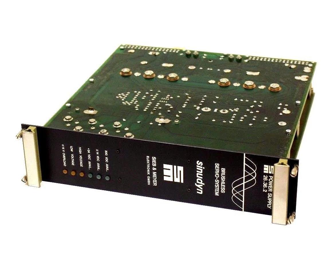 Used SIEB & MEYER SINUDYN 26.36.2 POWER SUPPLY BRUSHLESS SERVO-SYSTEM 26.37.04A2